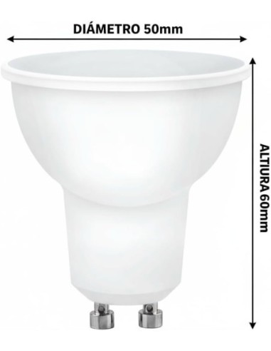 Bombilla LED GU10 5W 450lm 120° Luz Blanca Cálida 2700K MATEL