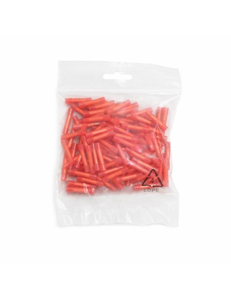 Conector Tope Termorretráctil Aislado Rojo 100 Uds 0,5-1,5mm²