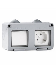Conmutador Base Enchufe Exterior IP55 16A 250V Infantil