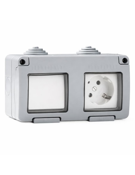 Conmutador Base Enchufe Exterior IP55 16A 250V Infantil FAMATEL