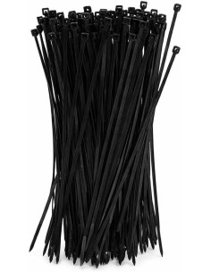 Bridas Negras UV Sujetacables 100x2,5mm Plástico Nylon x100