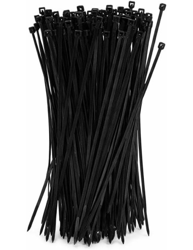 Bridas Nylon Negras UV Sujetacables 200x4,5mm 100 Unidades