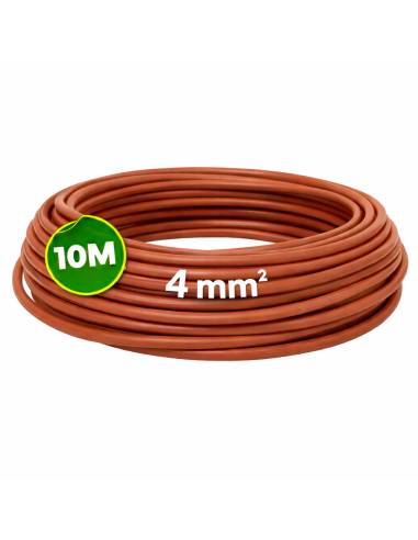 Cable Cobre Unipolar 4mm² Libre Halógenos Marrón 10 Metros