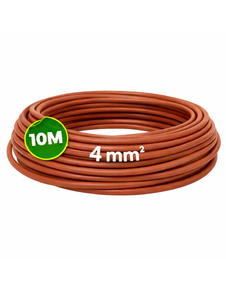 Cable Cobre Unipolar 4mm² Libre Halógenos Marrón 10 Metros