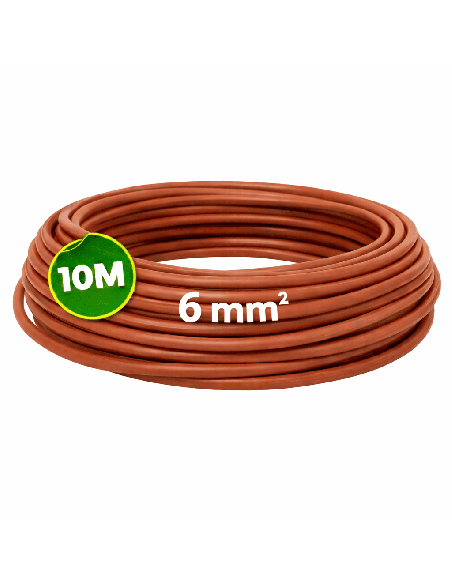 Cable Cobre Libre Halógenos 6mm² Unipolar Marrón 10 Metros
