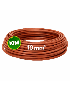 Cable Eléctrico Unipolar 10mm² Libre de Halógenos 10 Metros Marrón