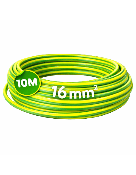 Cable Flexible H07Z1-K 16mm² Sin Halógenos Amarillo-Verde 10 Metros