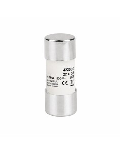 Fusible Cerámico Cilíndrico 22x18mm 100A 500V Tipo gG