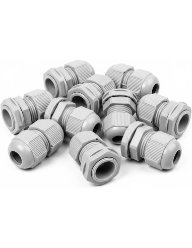 Juegos de 2 Prensaestopas M20 Poliamida IP68 Neopreno 7-12mm