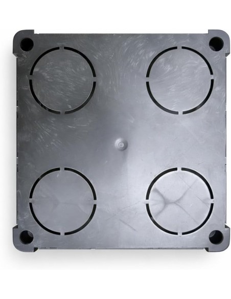 Caja Registro Empotrar 100x100x45 Tapa Garras Ø25 x4