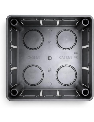 Caja Registro Empotrar 100x100x45 Tapa Garras Ø25 x4