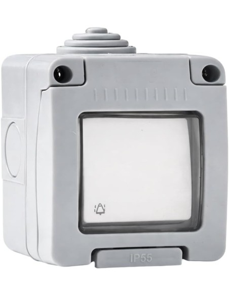Pulsador Luminoso Estanco Superficie IP55 10A 250V Infantil FAMATEL