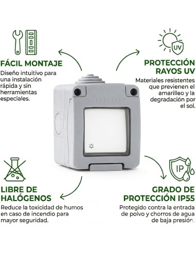 Pulsador Timbre Estanco Superficie IP55 10A 250V Infantil FAMATEL