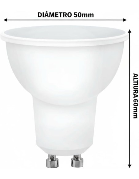 Bombilla LED GU10 7W 680lm 120° Luz Blanca Neutra 4000K MATEL