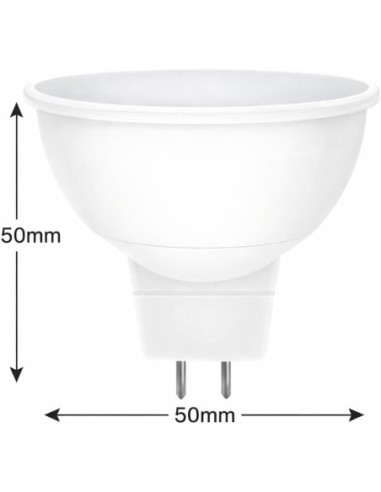 Bombilla LED GU5.3 MR16 5W Fría 6400K 500lm 12V 120° MATEL