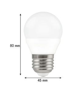 Bombilla LED E27 Esférica 7W G45 Neutra 4000K 680lm 220V 200° MATEL 2