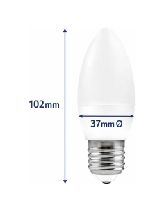 Bombilla LED E27 Vela 10W C37 Neutra 4000K 980lm 220V 200° MATEL 2