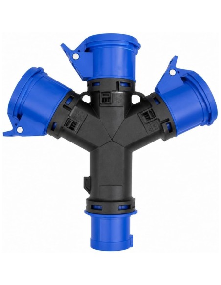 Adaptador CEE Caravana Enchufe Industrial 3 Tomas 2P+T 16A IP54 230V Famatel