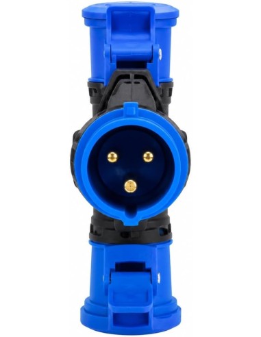 Adaptador CEE Caravana Enchufe Industrial 3 Tomas 2P+T 16A IP54 230V Famatel
