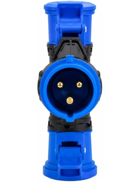 Adaptador CEE Caravana Enchufe Industrial 3 Tomas 2P+T 16A IP54 230V Famatel