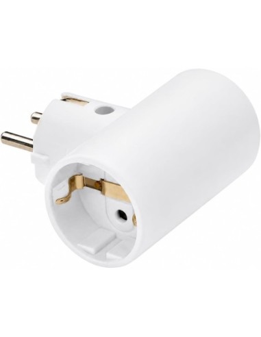 Adaptador Enchufes Europeos 2 Tomas Schuko 16A 250V Blanco Famatel