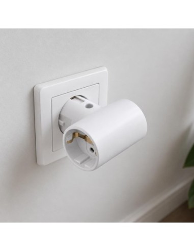 Adaptador Enchufes Europeos 2 Tomas Schuko 16A 250V Blanco Famatel