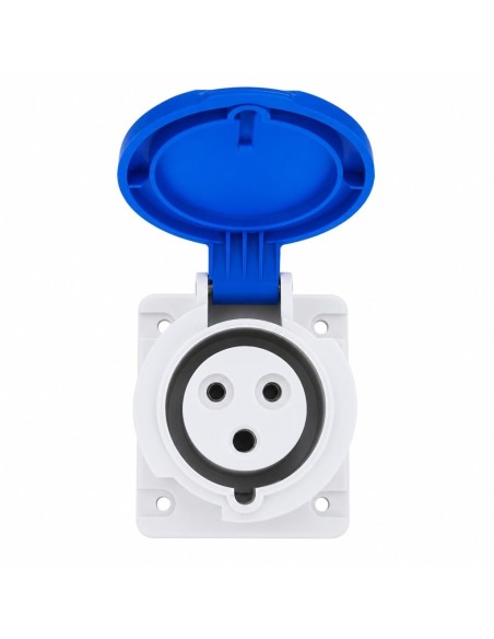 Base Cetac Empotrar 32A 230V IP54 2P+T Enchufe Hembra Industrial Famatel