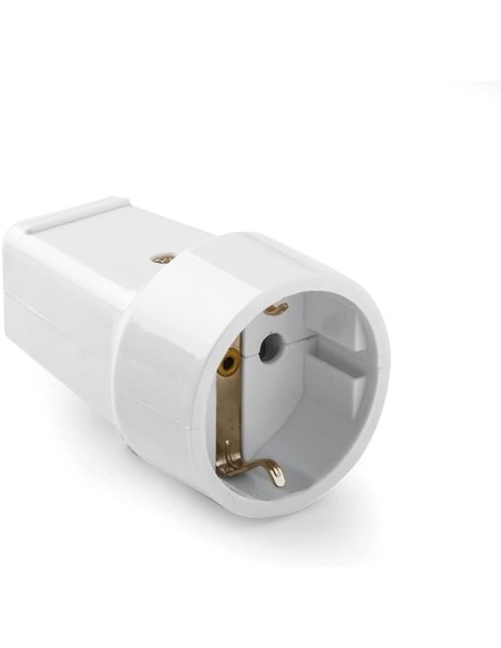 Base Móvil Schuko Blanca 16A 250V IP20 Toma Hembra Alargador TT