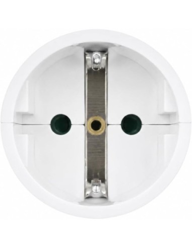 Base Móvil Schuko Blanca 16A 250V IP20 Toma Hembra Alargador TT