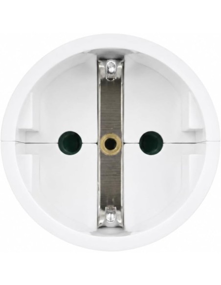 Base Móvil Schuko Blanca 16A 250V IP20 Toma Hembra Alargador TT