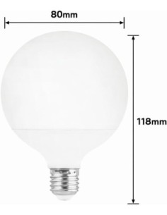 Bombilla LED E27 Globo G80 12W Luz Fría 6400K 1200lm Matel 2