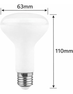 Bombilla LED E27 Reflectora R63 8W Luz Cálida 2700K 750lm Matel 2