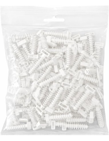 Tacos Blancos para Bridas de Nylon Medida Ø6mm Bolsa de 100 Unidades