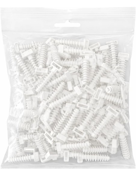 Tacos Blancos para Bridas de Nylon Medida Ø8mm Bolsa de 100 Unidades
