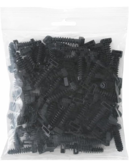 Tacos Negros para Bridas de Nylon Medida Ø6mm Bolsa de 100 Unidades