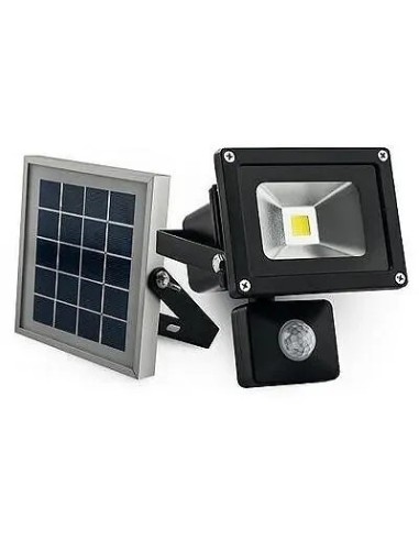 Proyector led sensor negro rec. Solar 10W - 1
