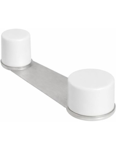 Tope Puerta Suelo Adhesivo Tornillo Blanco 360º
