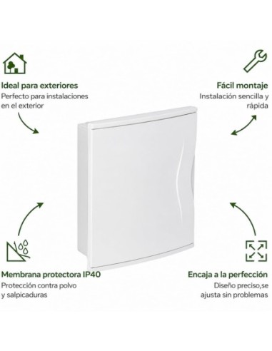 Cuadro Empotrar 24 Módulos Puerta Gris IP40 400V Famatel