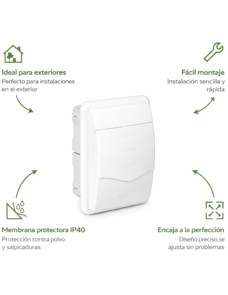 Cuadro Empotrar 4 Módulos Puerta Opaca Gris IP40 Famatel