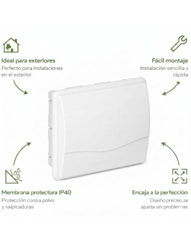 Cuadro Empotrar 8 Módulos Puerta Opaca Gris IP40 Famatel