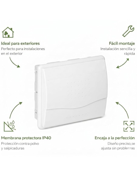 Cuadro Empotrar 8 Módulos Puerta Opaca Gris IP40 Famatel
