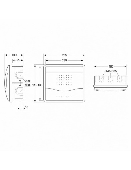 Cuadro Empotrar 8 Módulos Puerta Opaca Gris IP40 Famatel