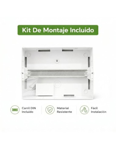 Cuadro Superficie 12 Módulos Puerta Transp. IP40 Famatel