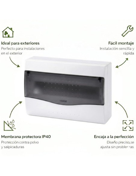 Cuadro Superficie 12 Módulos Puerta Transp. IP40 Famatel