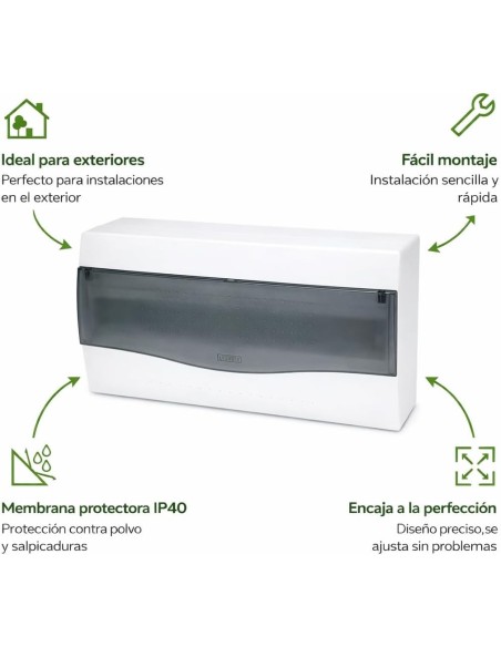Cuadro Superficie 18 Módulos Puerta Transp. IP40 Famatel