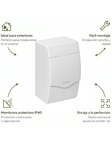 Cuadro Superficie 4 Módulos Puerta Opaca Gris IP40 Famatel