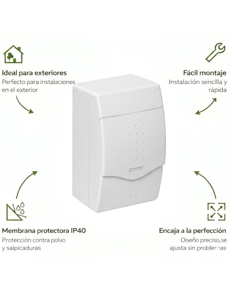 Cuadro Superficie 4 Módulos Puerta Opaca Gris IP40 Famatel