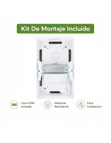 Cuadro Superficie 4 Módulos Puerta Opaca Gris IP40 Famatel