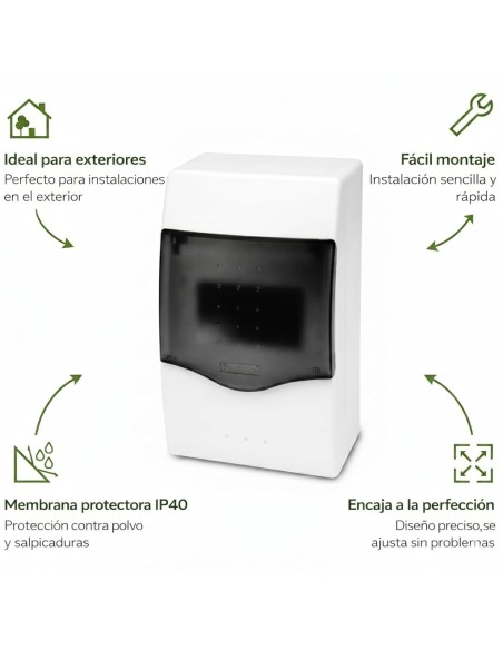 Cuadro Superficie 4 Módulos Puerta Transp. IP40 Famatel