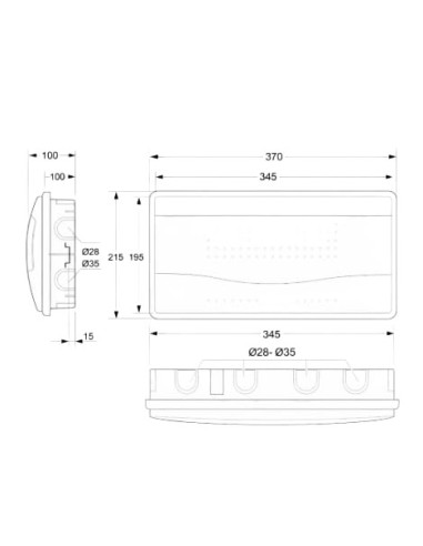 Cuadro Empotrar 18 Módulos Puerta Transparente IP40 Famatel